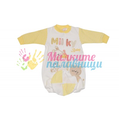 Бебешки гащеризон - Milky Baby в жълто